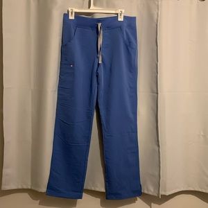 Figs Kade Scrub bottoms in Ceil blue, size S